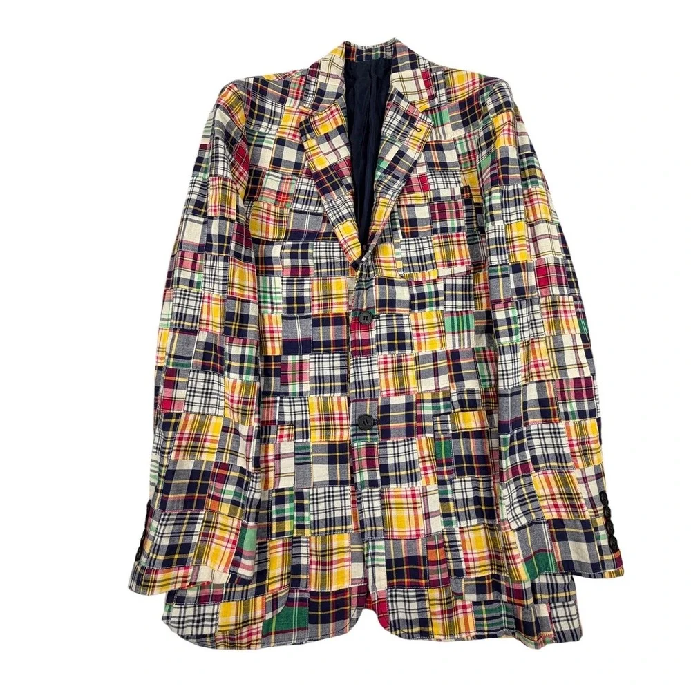 J Crew Blazer Men's Lot Size S 38R Patchwork, Seersucker,Windowpanes Wool/Cotton